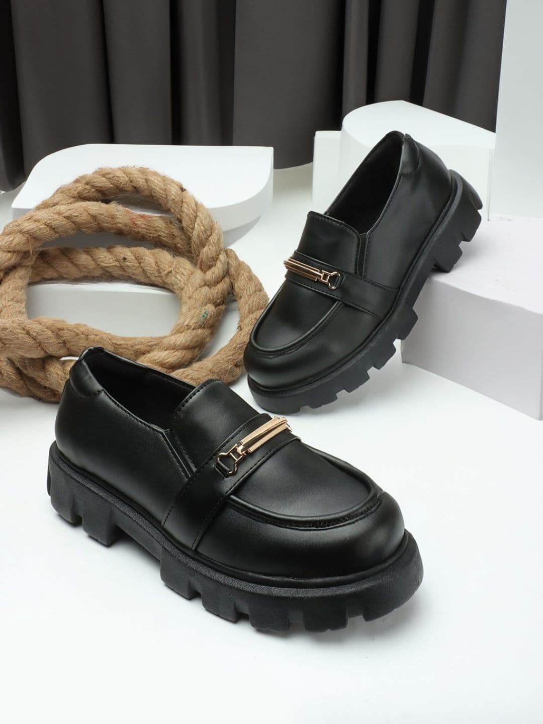 The Roadster Lifestyle Co. Women Heeled Slip-On Chunky Loafers - view 1
