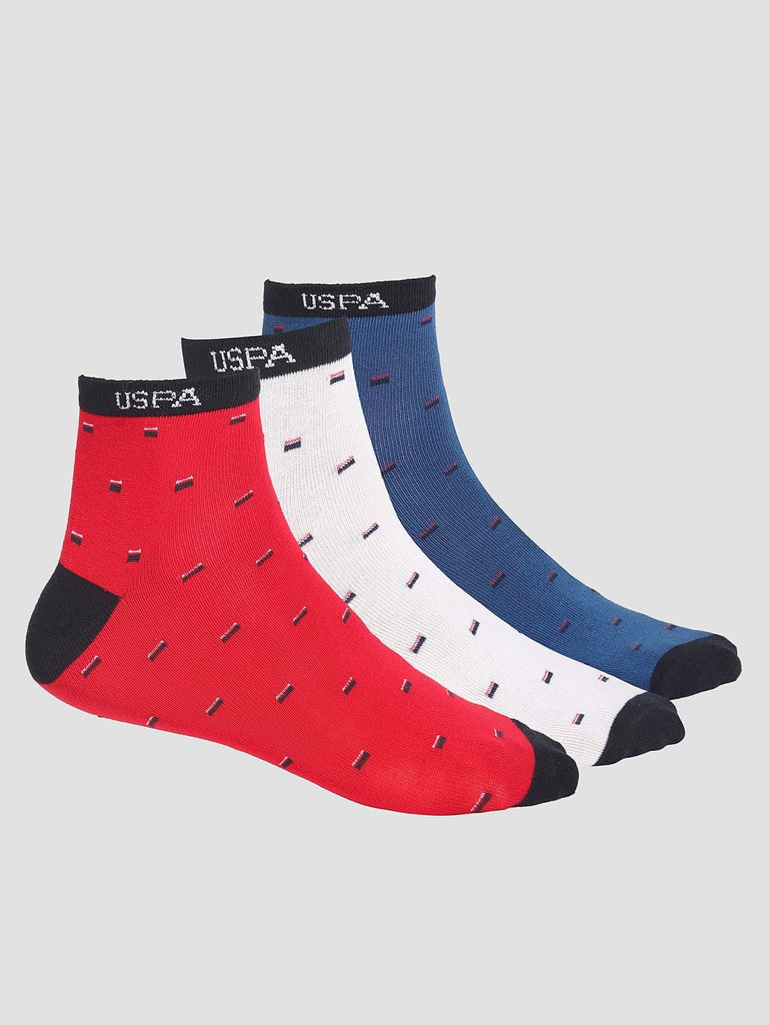U.S. Polo Assn. Men Pack Of 3 Aloe Finish Ankle Length ES002 Socks - view 1