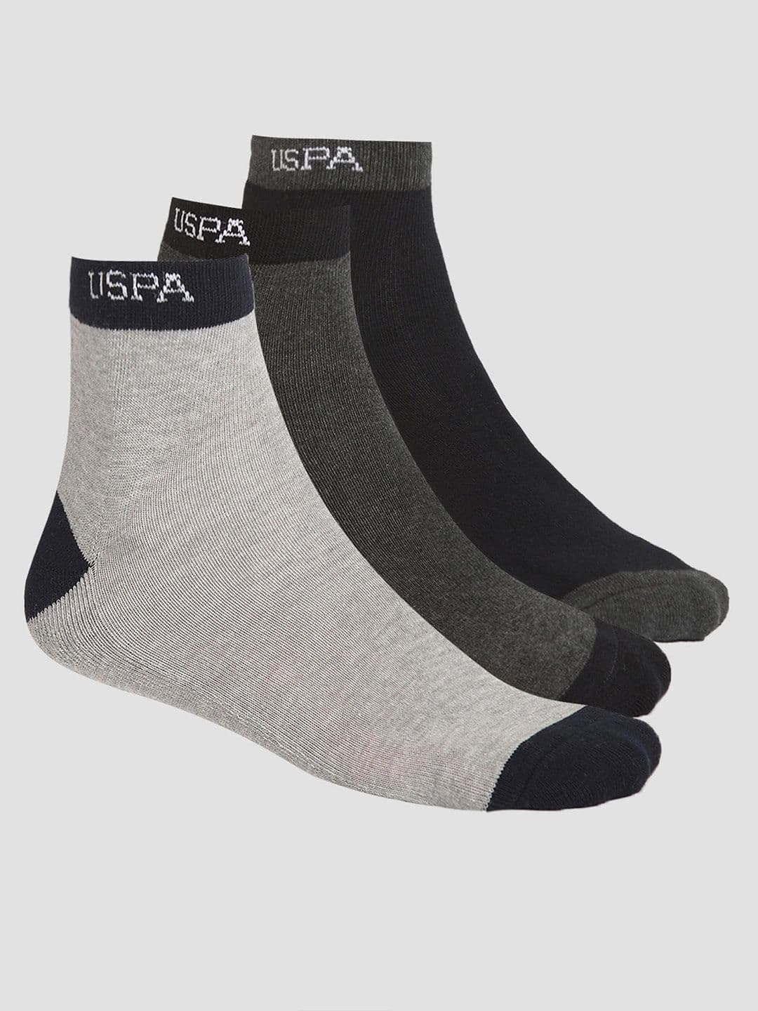 U.S. Polo Assn. Men Pack Of 3 Ankle Length Terry Finish ES005 Socks - view 1