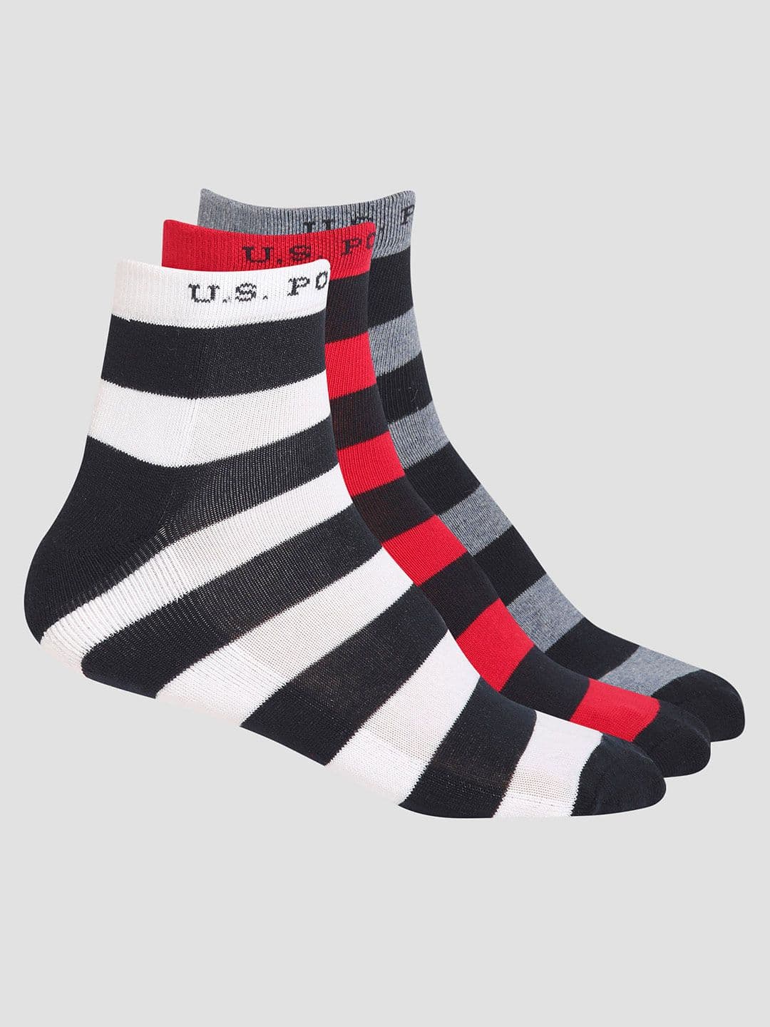 U.S. Polo Assn. Men Pack Of 3 Ankle Length Terry Finish ES005 Socks - view 1