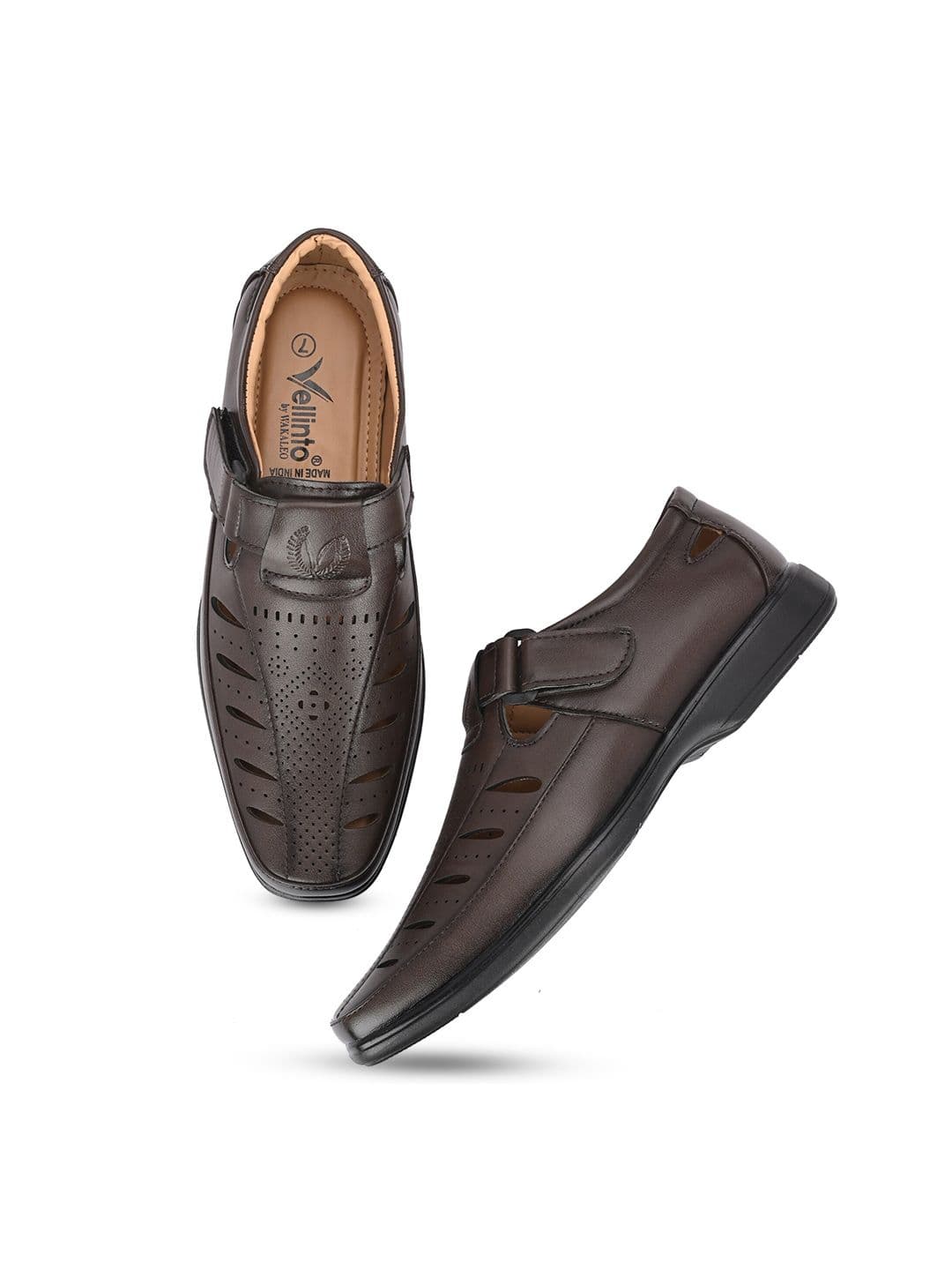 Vellinto Men Brown Shoe-Style Sandals - view 1