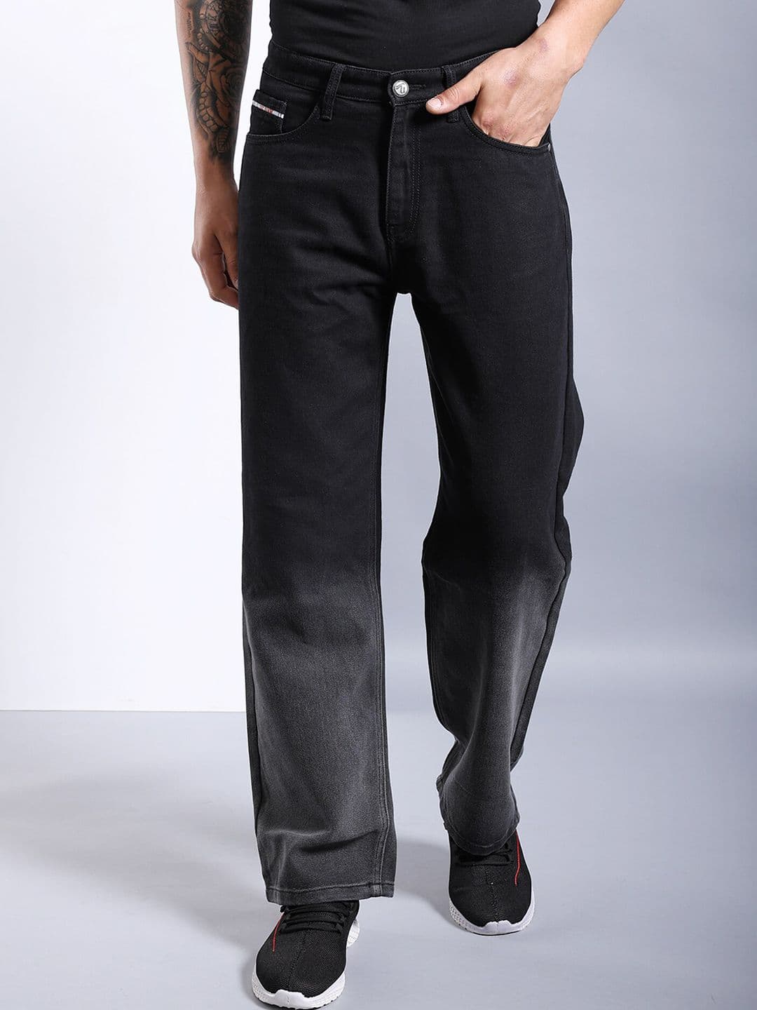 The Indian Garage Co Men Light Fade Mid-Rise Stretchable Relaxed Fit Jeans - view 1