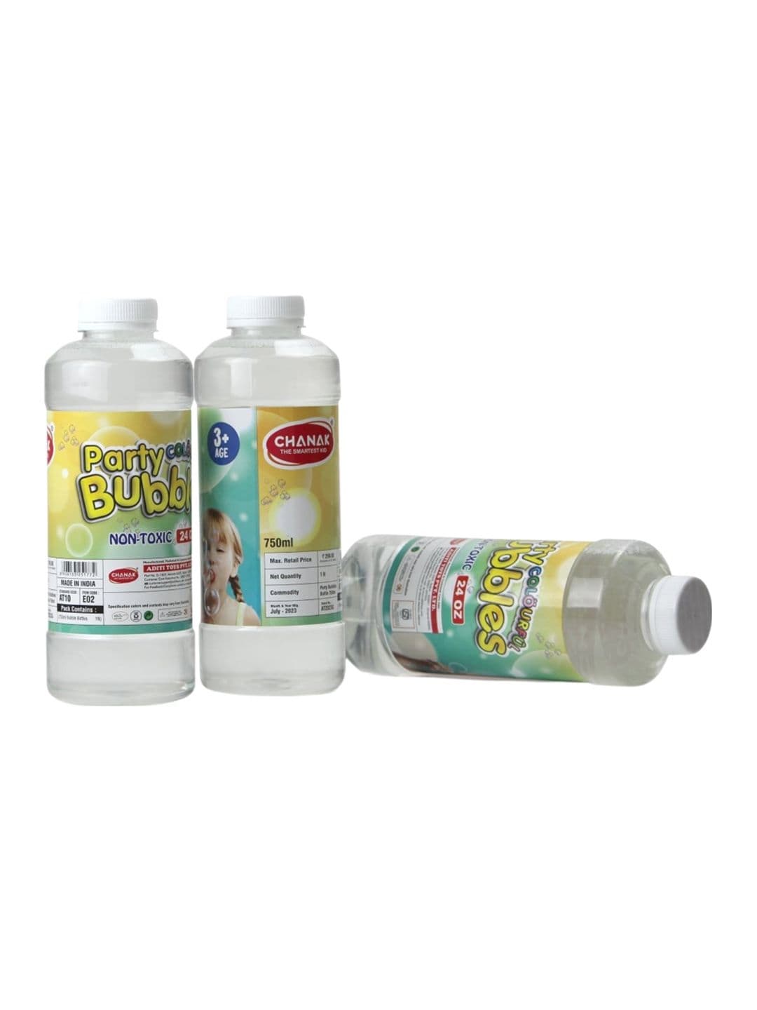 Aditi Toys Kids 3-Pcs Bubble Liquid Solution Bottle - view 1