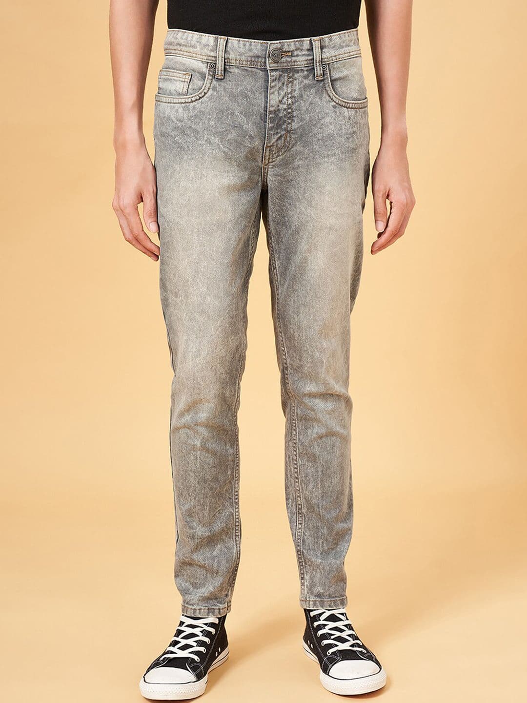 YU by Pantaloons Men Skinny Fit Clean Look Stretchable Jeans - view 1