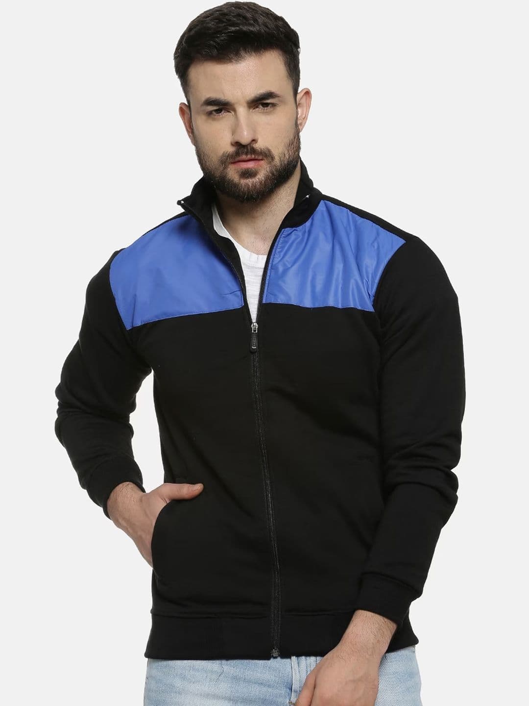 CAHOOT Colourblocked Windcheater Cotton Bomber Jacket - view 1