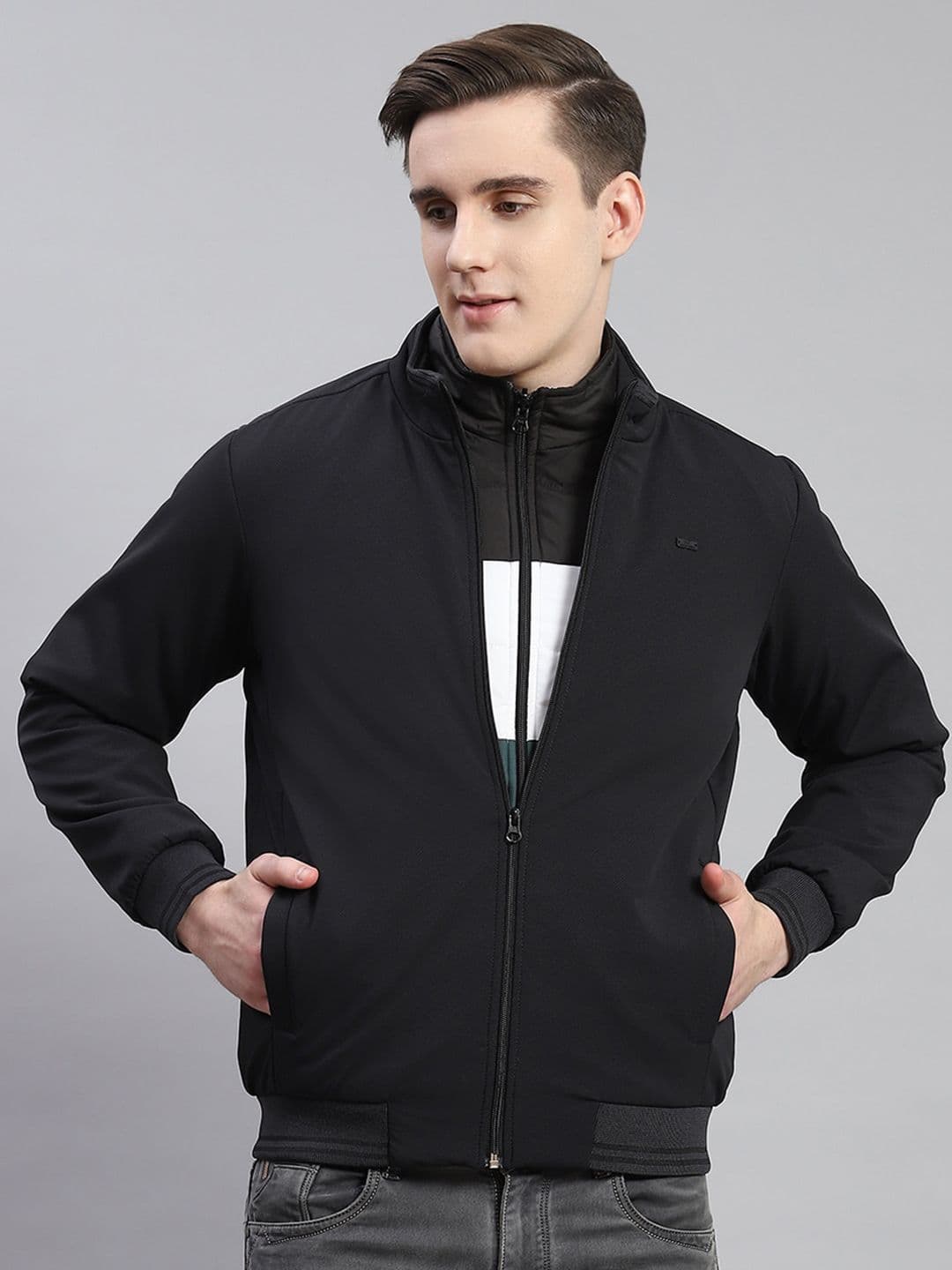 Monte Carlo Mock Collar Lightweight Bomber Jacket - view 1