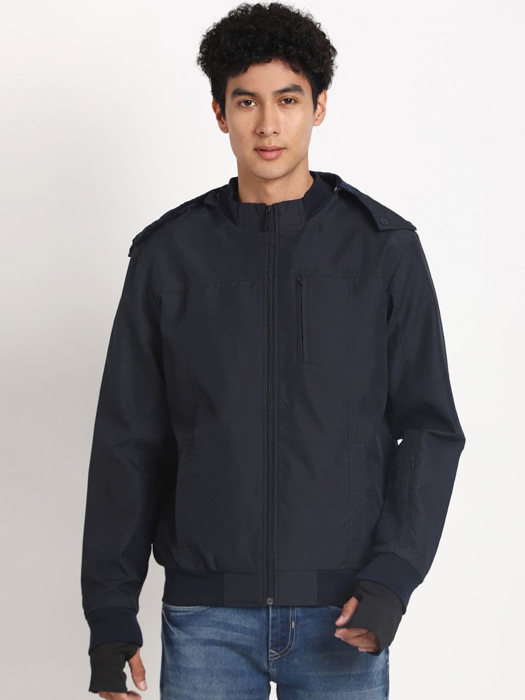 Turtle Hooded Windcheater Bomber Jacket - view 1