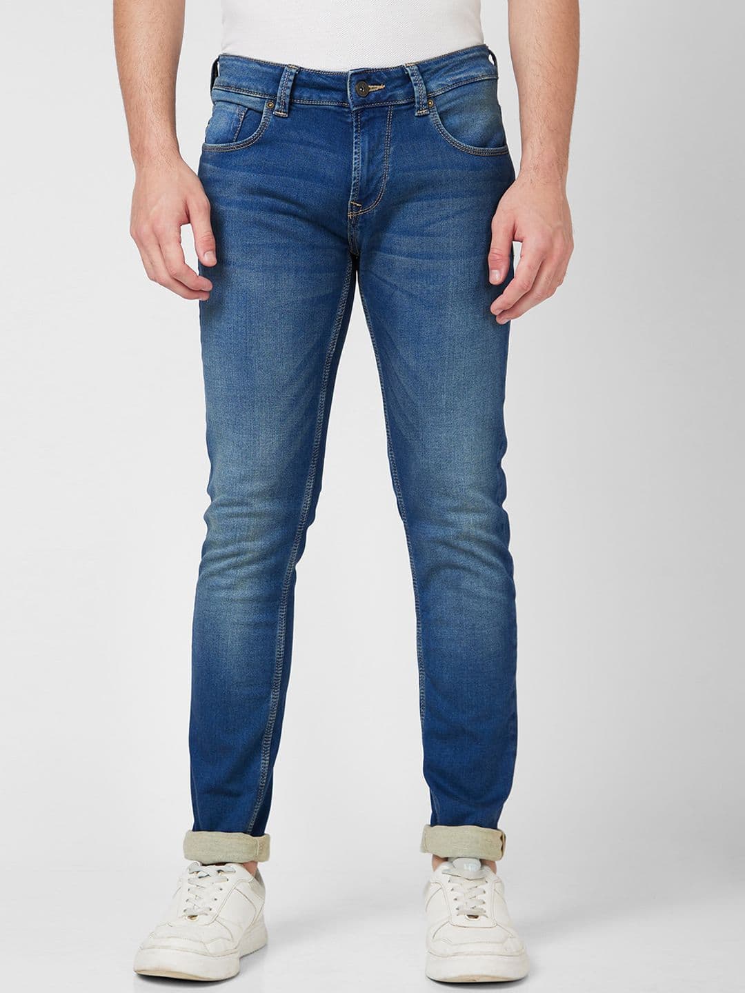 SPYKAR Men Slim Fit Low-Rise Heavy Fade Cotton Jeans - view 1