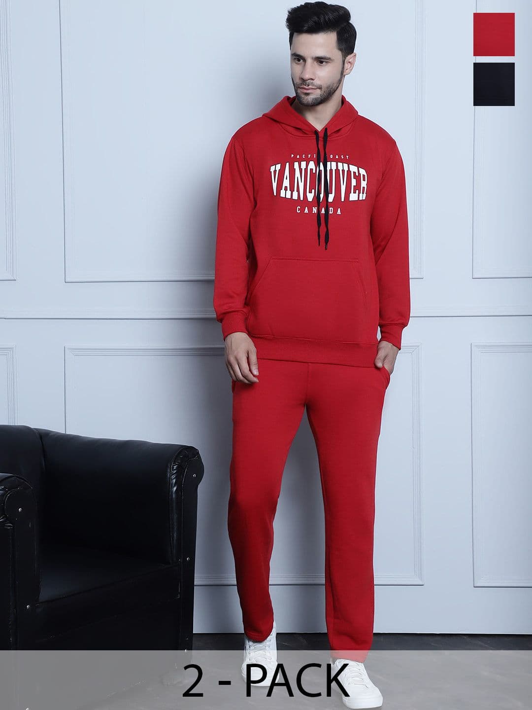 MACK JONNEY Pack Of 2 Typography Printed Tracksuits