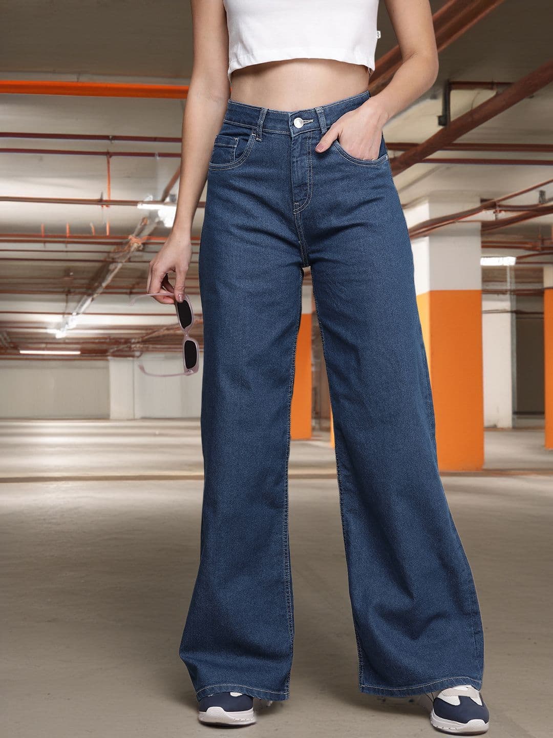 The Roadster Life Co. Women Wide Leg High-Rise Stretchable Jeans - view 1
