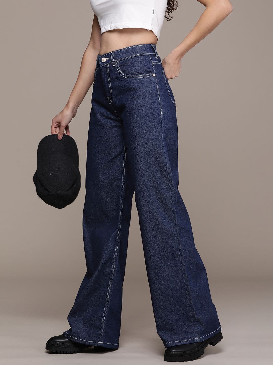 The Roadster Life Co. Women Wide Leg High-Rise Stretchable Jeans - view 1