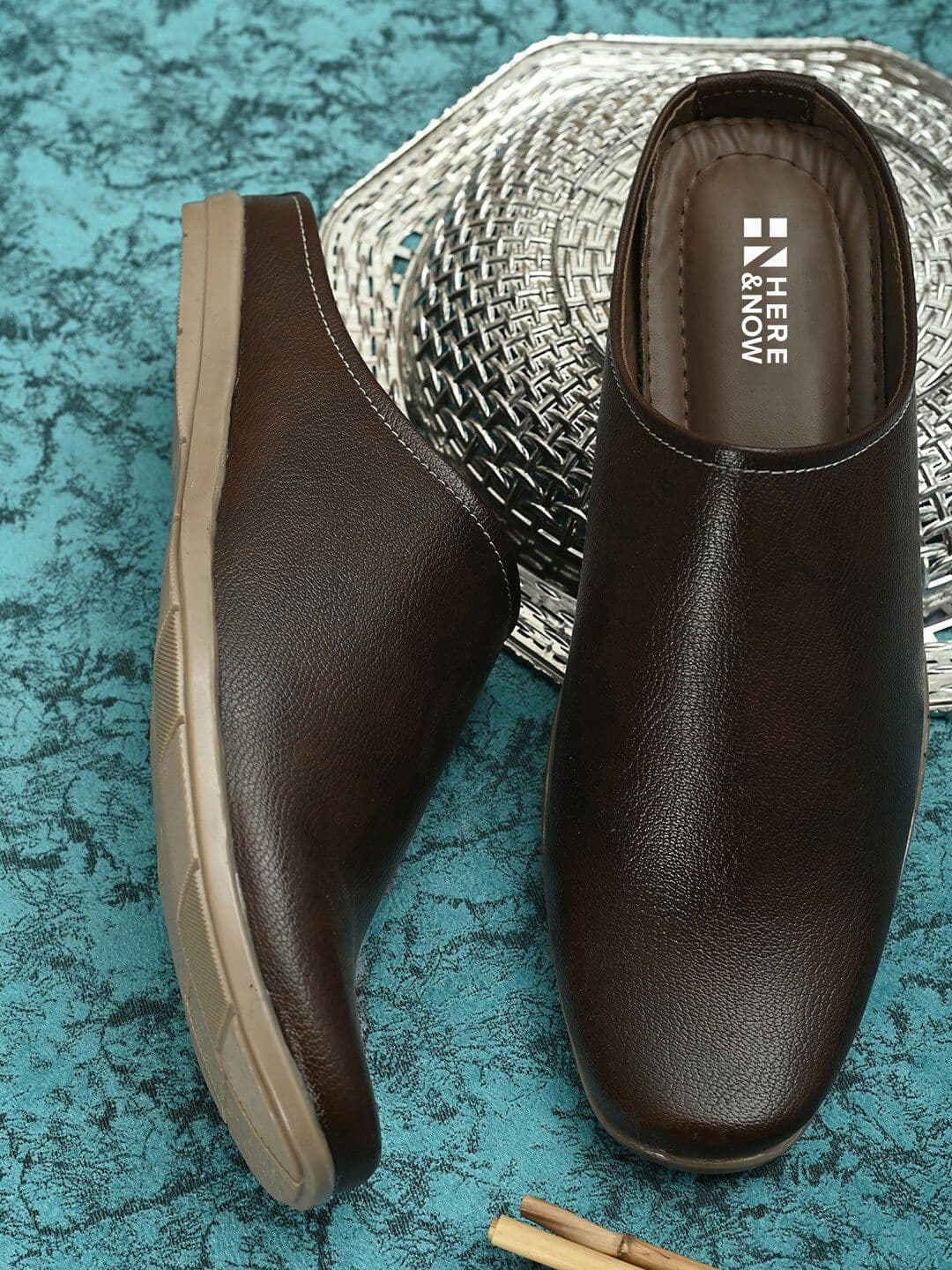 HERE&NOW Men Brown Textured Comfort Sandals - view 1