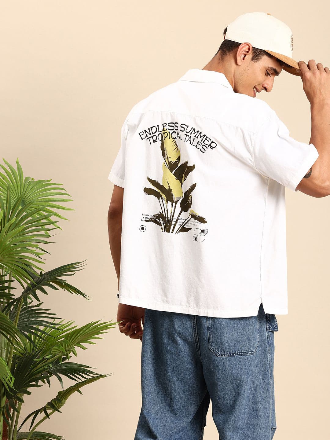 Mast & Harbour Pure Cotton Printed Cuban Collar Relaxed Fit Casual Shirt - view 1