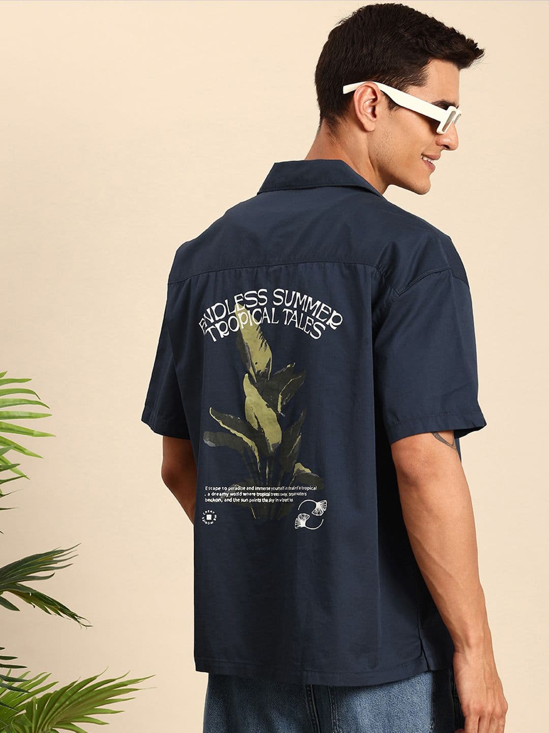 Mast & Harbour Pure Cotton Printed Cuban Collar Relaxed Fit Casual Shirt - view 1
