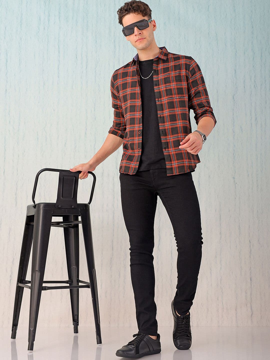 Hardsoda by The Indian Garage Co Men Printed Slim Fit Light Fade Stretchable Jeans - view 1