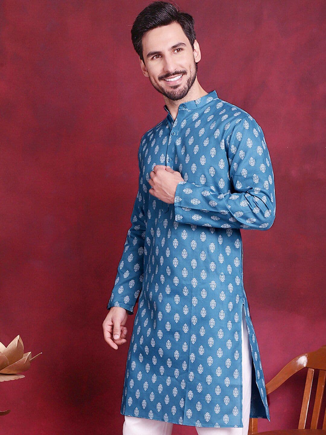 Jompers Ethnic Motif Printed Straight Kurta - view 1