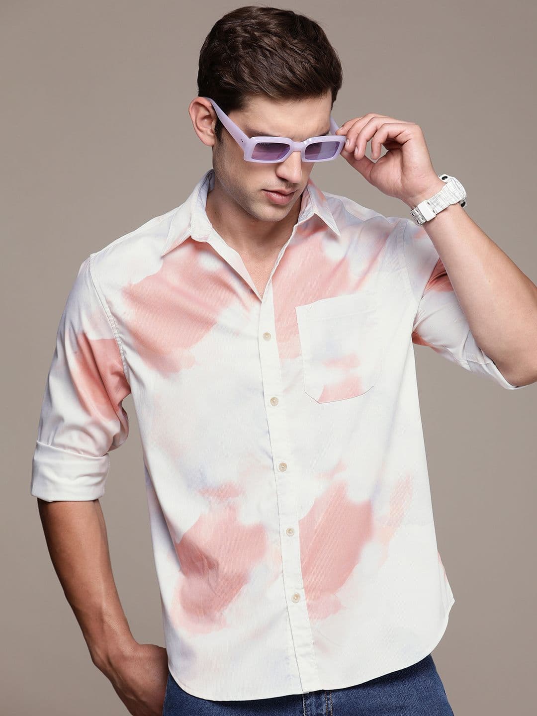 WROGN Men Tie & Dye Casual Shirt - view 1
