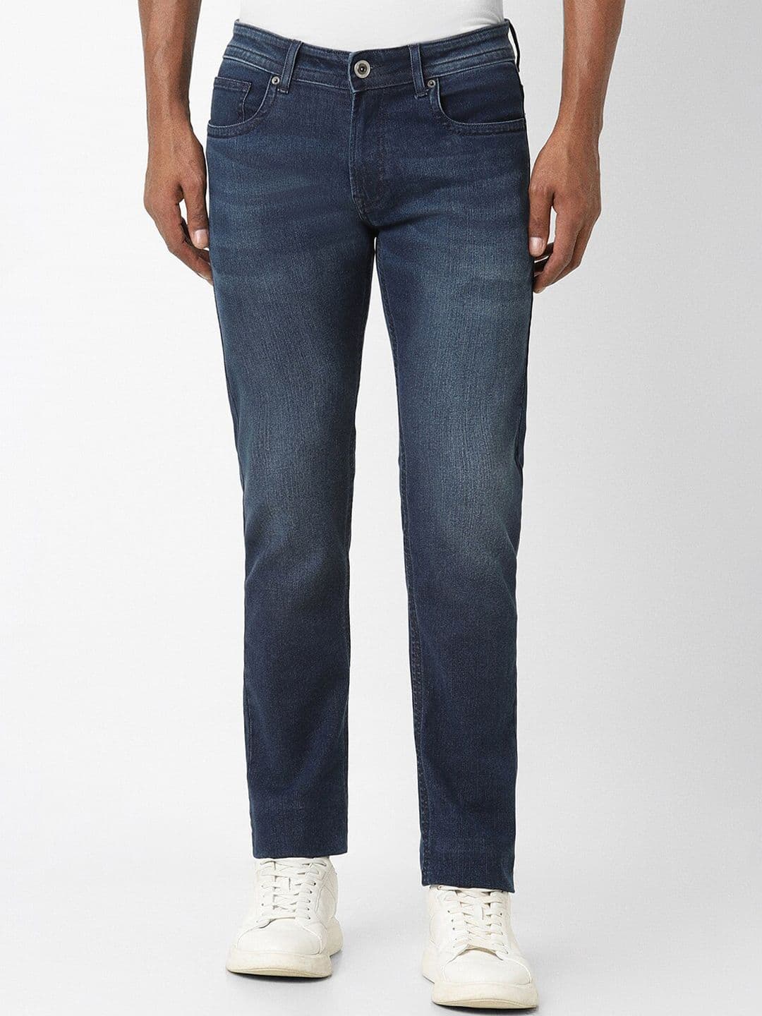 Peter England Casuals Men Blue Slim Fit Clean Look Stretchable Jeans - view 1
