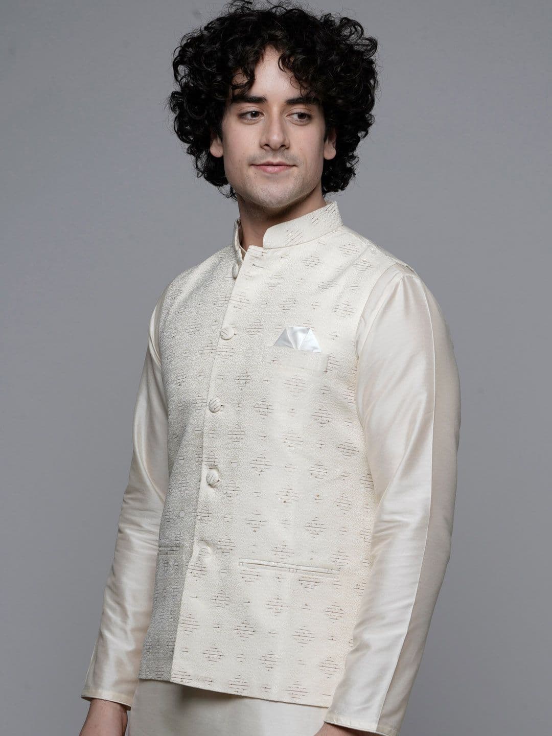 MAAHI FABS Woven Design Nehru Jackets - view 1