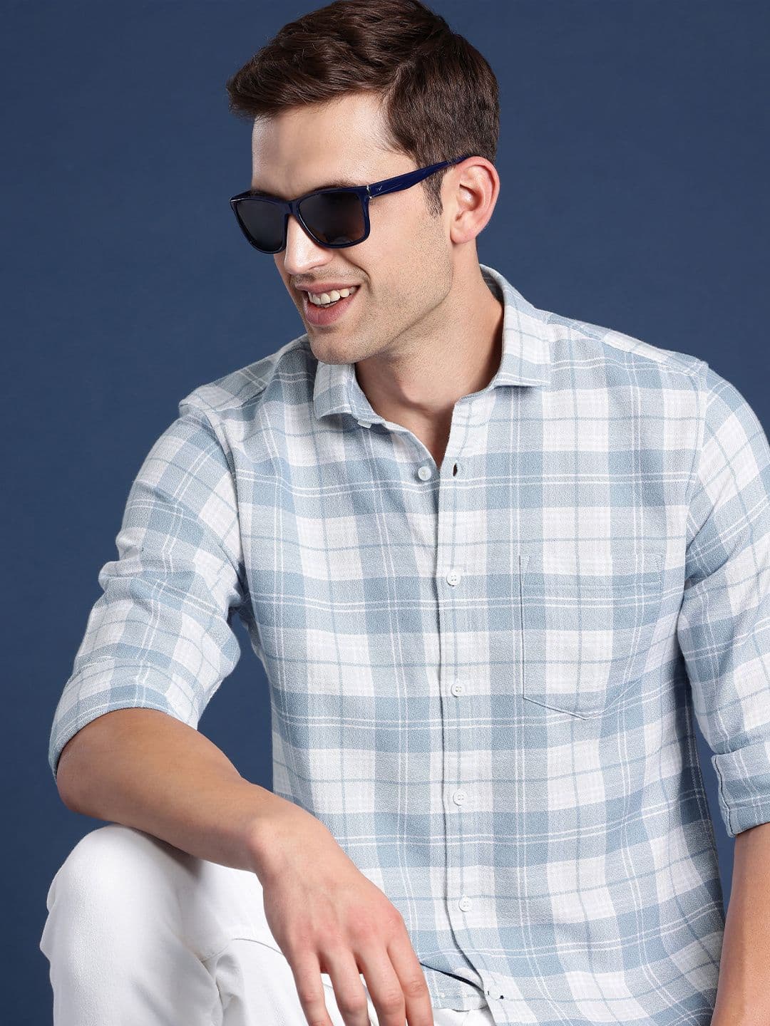 Mast & Harbour Men Standard Checked Cotton Casual Shirt - view 1