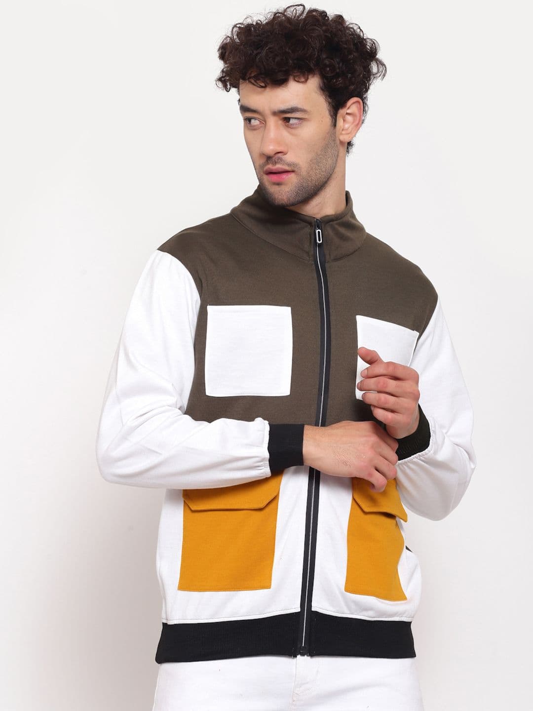 PAUSE SPORT Lightweight Colorblocked Cotton Bomber Jacket - view 1