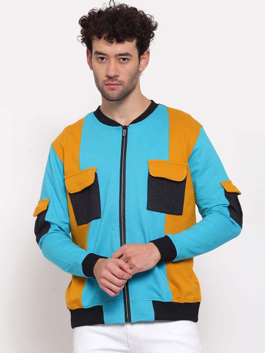 PAUSE SPORT Colourblocked Lightweight Bomber Jacket - view 1