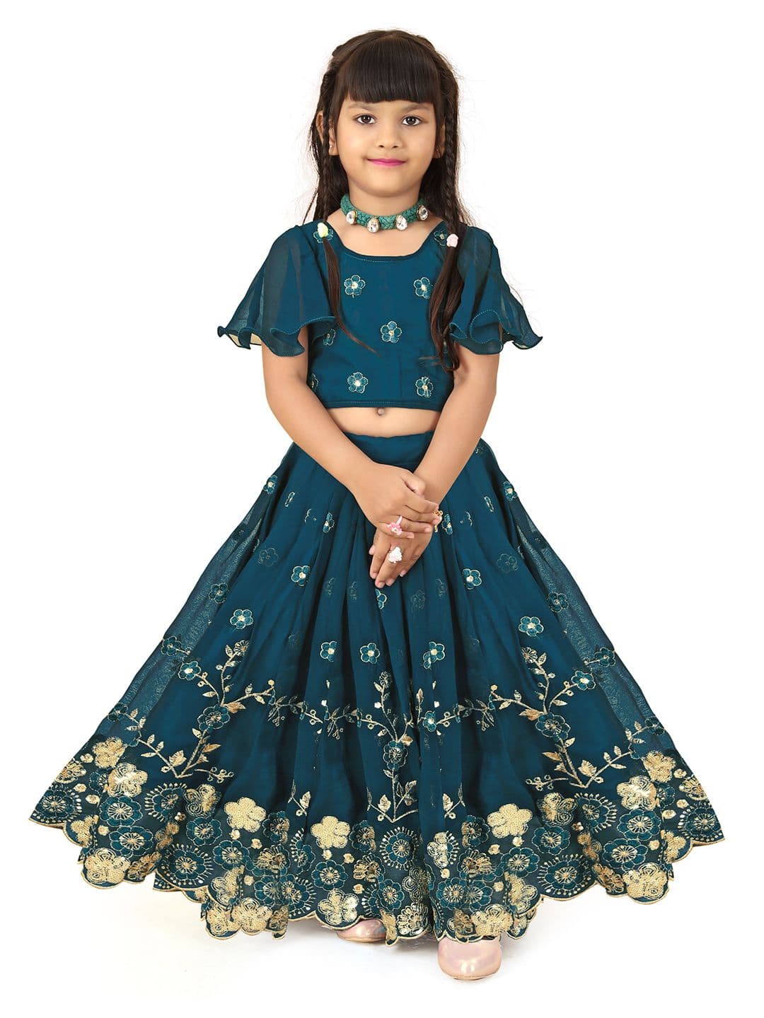 BAESD Girls Embroidered Ready to Wear Lehenga and Choli - view 1