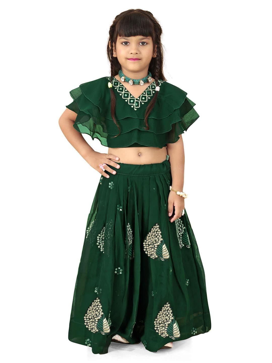 BAESD Girls Embroidered Ready to Wear Lehenga and Choli - view 1