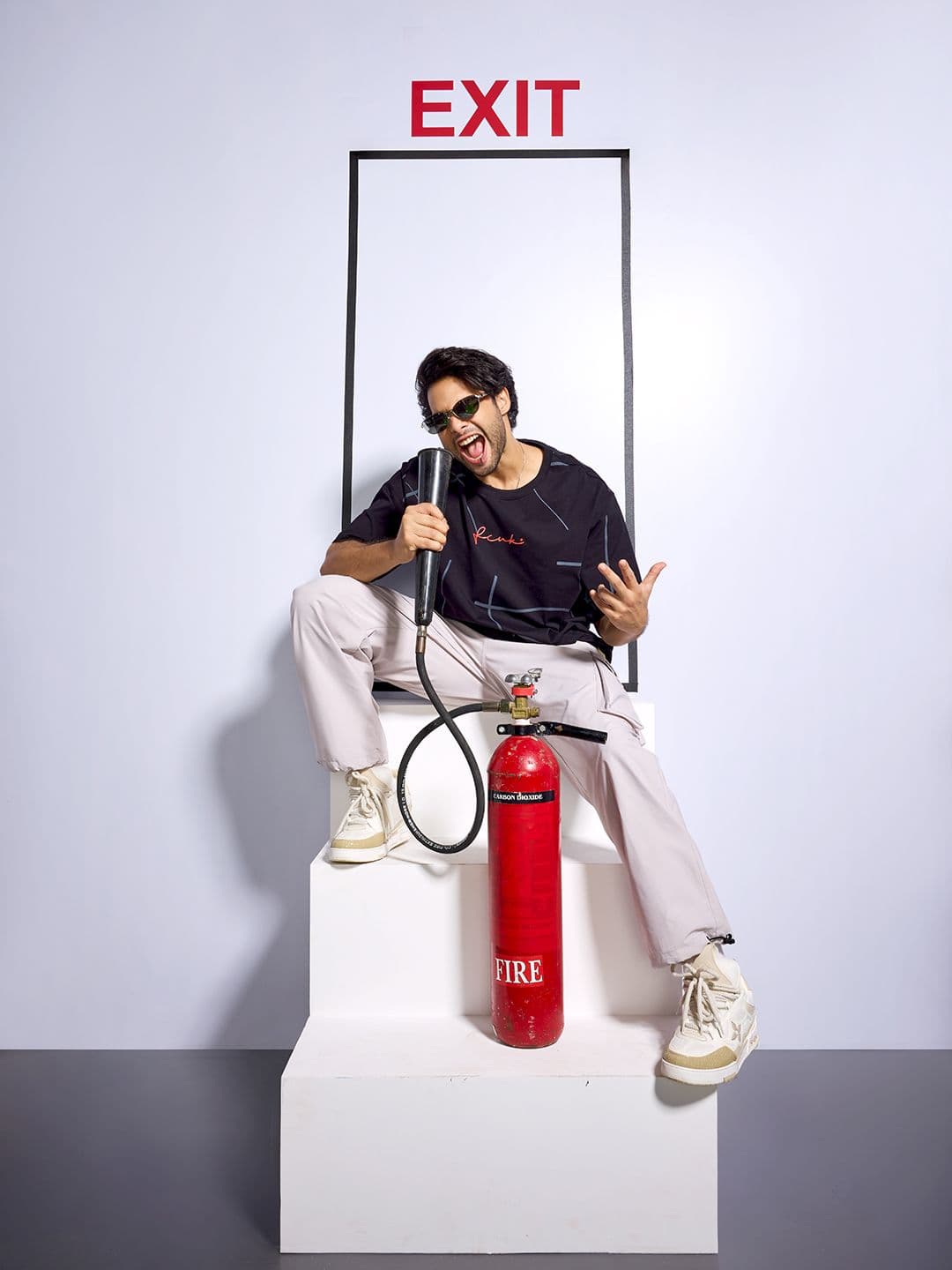 FCUK Men Printed Pure Cotton Oversized T-shirt - view 1