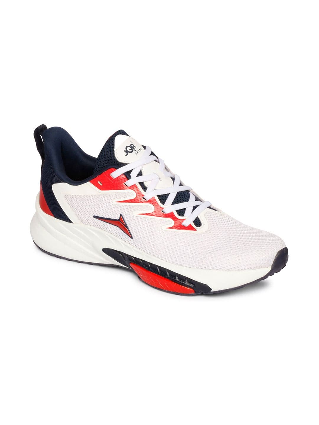 JQR Men WEBSITE White Mesh Running Non-Marking Shoes - view 1