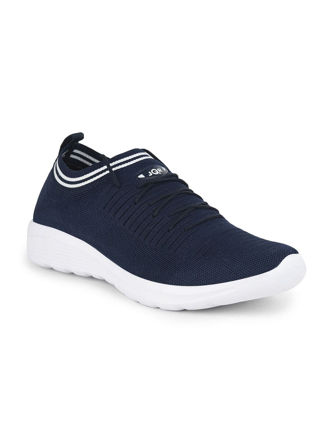 JQR Men MOJ-401 Navy Blue Mesh Running Non-Marking Shoes - view 1