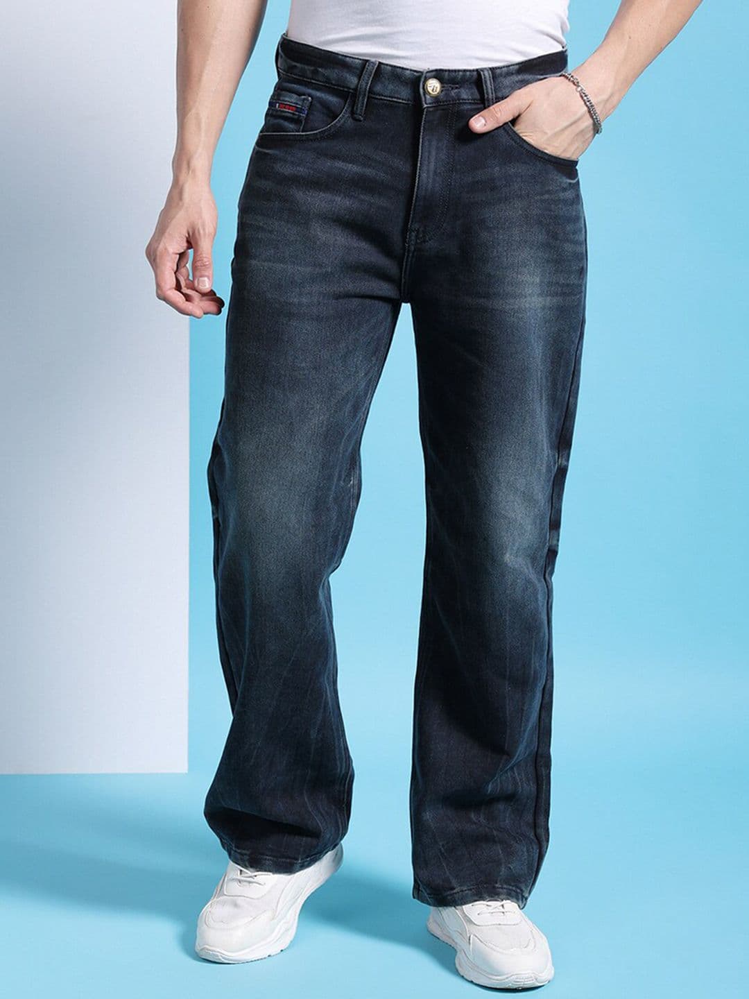 The Indian Garage Co Men Mid-Rise Loose Baggy Fit Stretchable Jeans - view 1