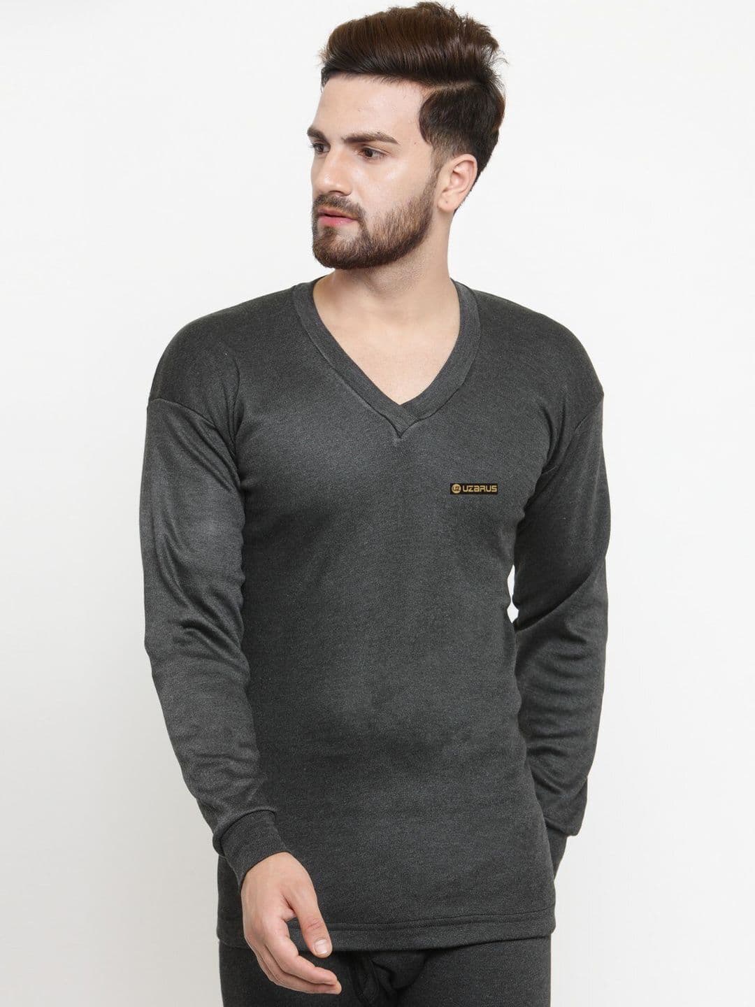 UZARUS V-Neck Long Sleeves Cotton Thermal Set - view 1