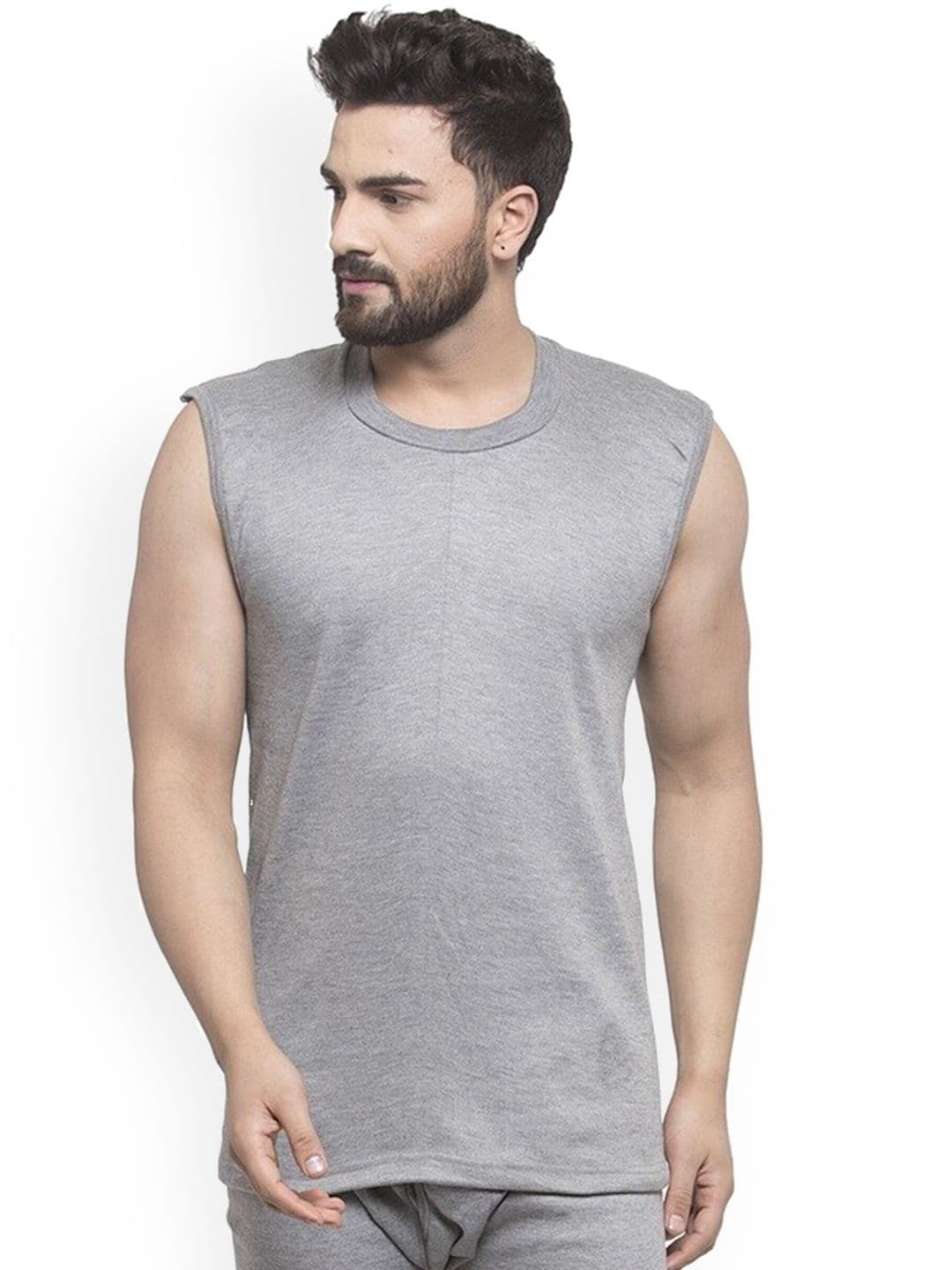 UZARUS Round Neck Sleeveless Cotton Thermal Top - view 1