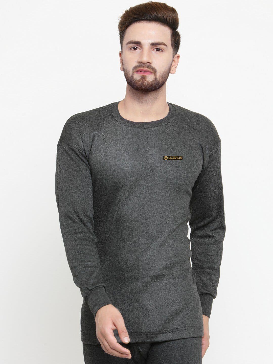UZARUS Round-Neck Cotton Thermal Top - view 1