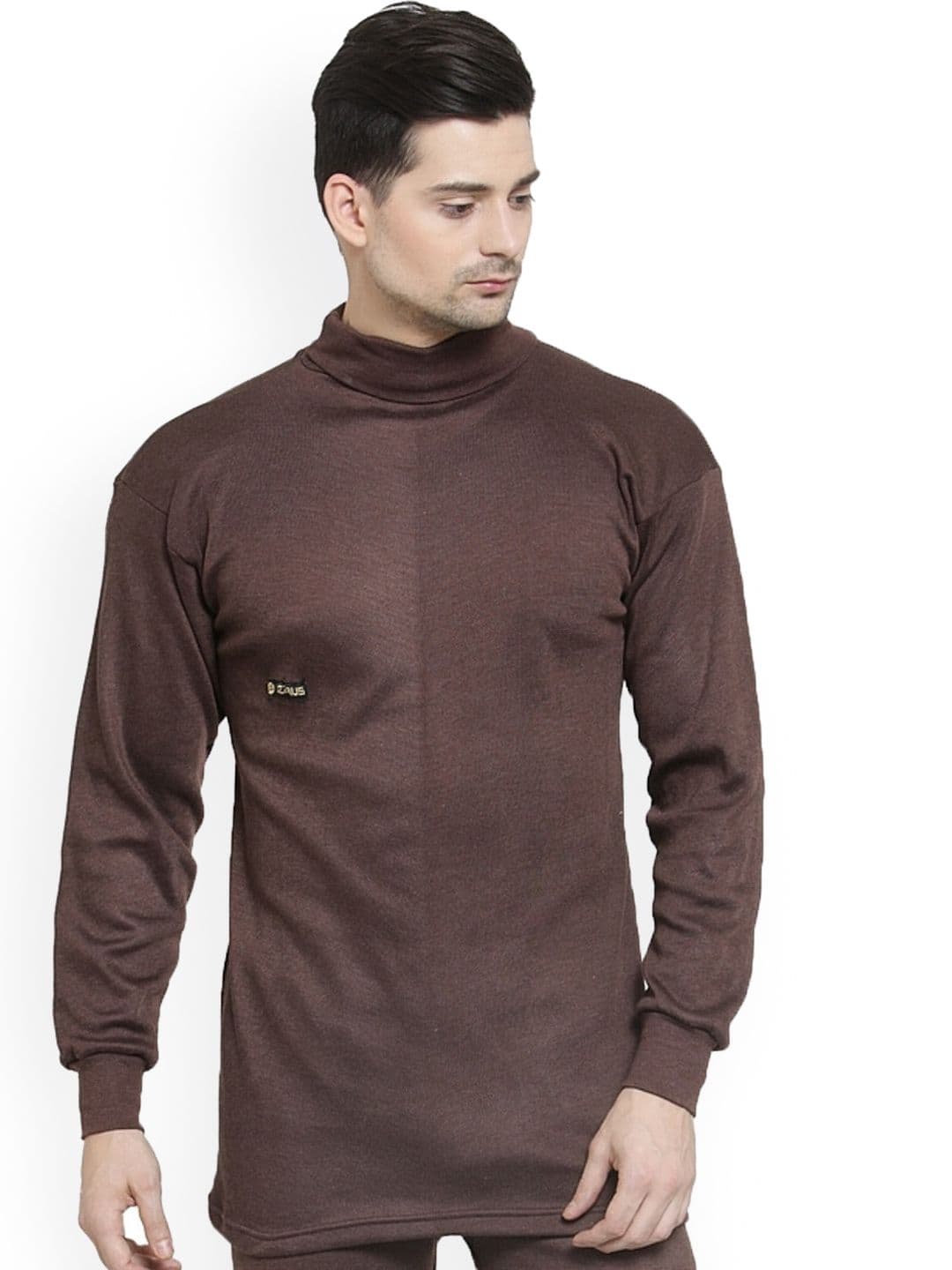 UZARUS High-Neck Cotton Thermal Top - view 1