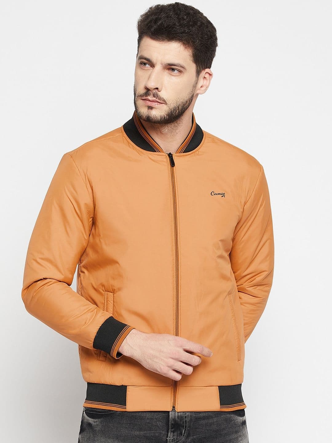 Camey Lightweight Mock Collar Bomber Jacket - view 1