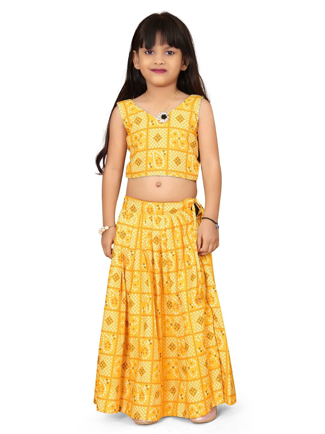 BAESD Girls Printed Ready to Wear Lehenga & Blouse - view 1