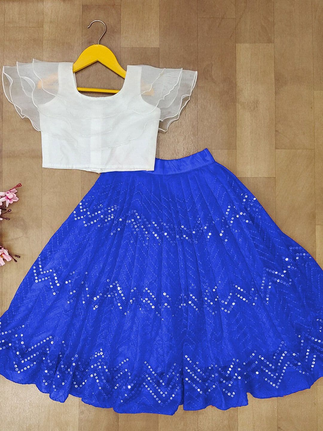 BAESD Girls Embellished Sequinned Ready to Wear Lehenga Choli - view 1