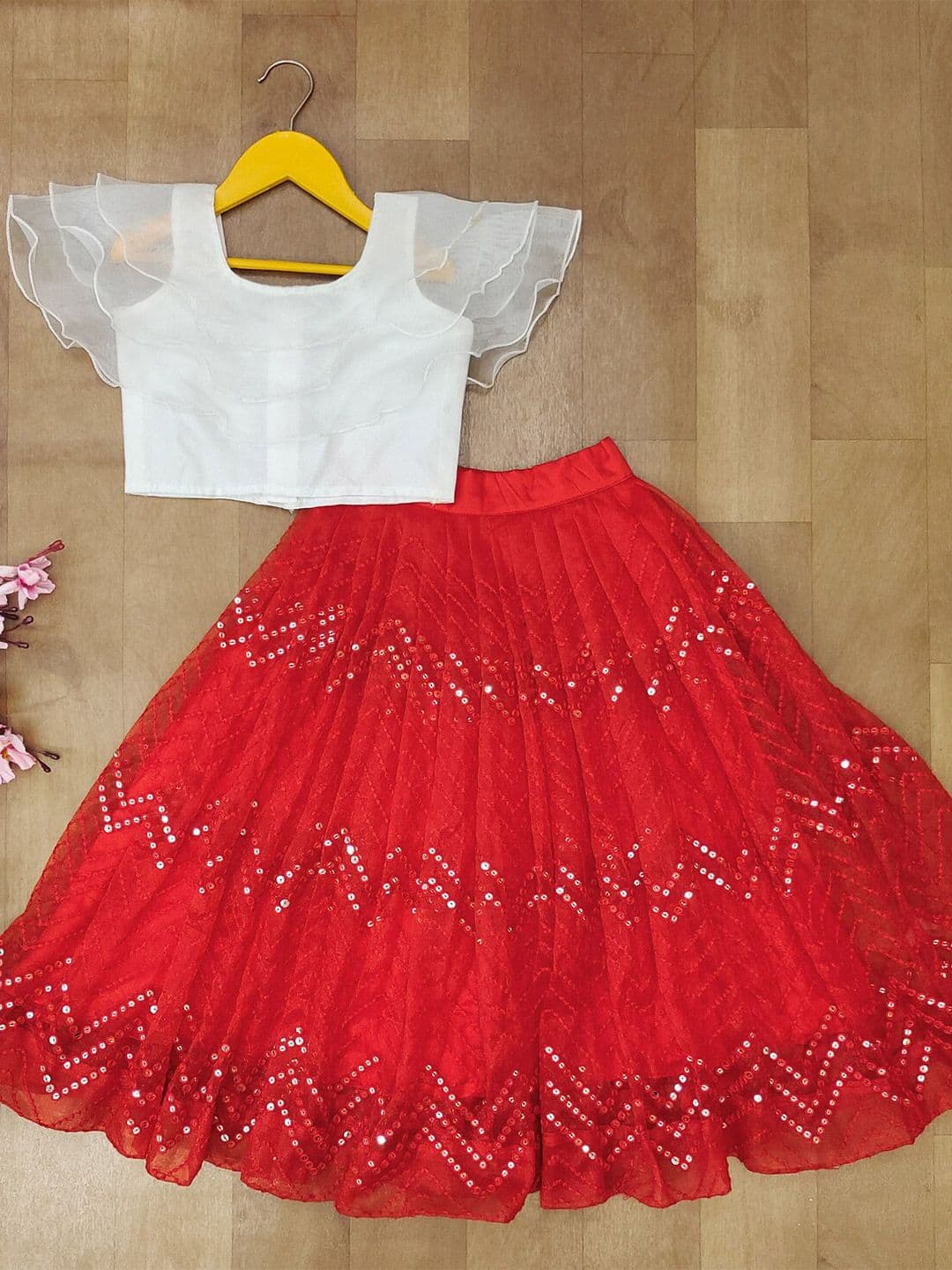 BAESD Girls Embellished Sequinned Ready to Wear Lehenga Choli - view 1