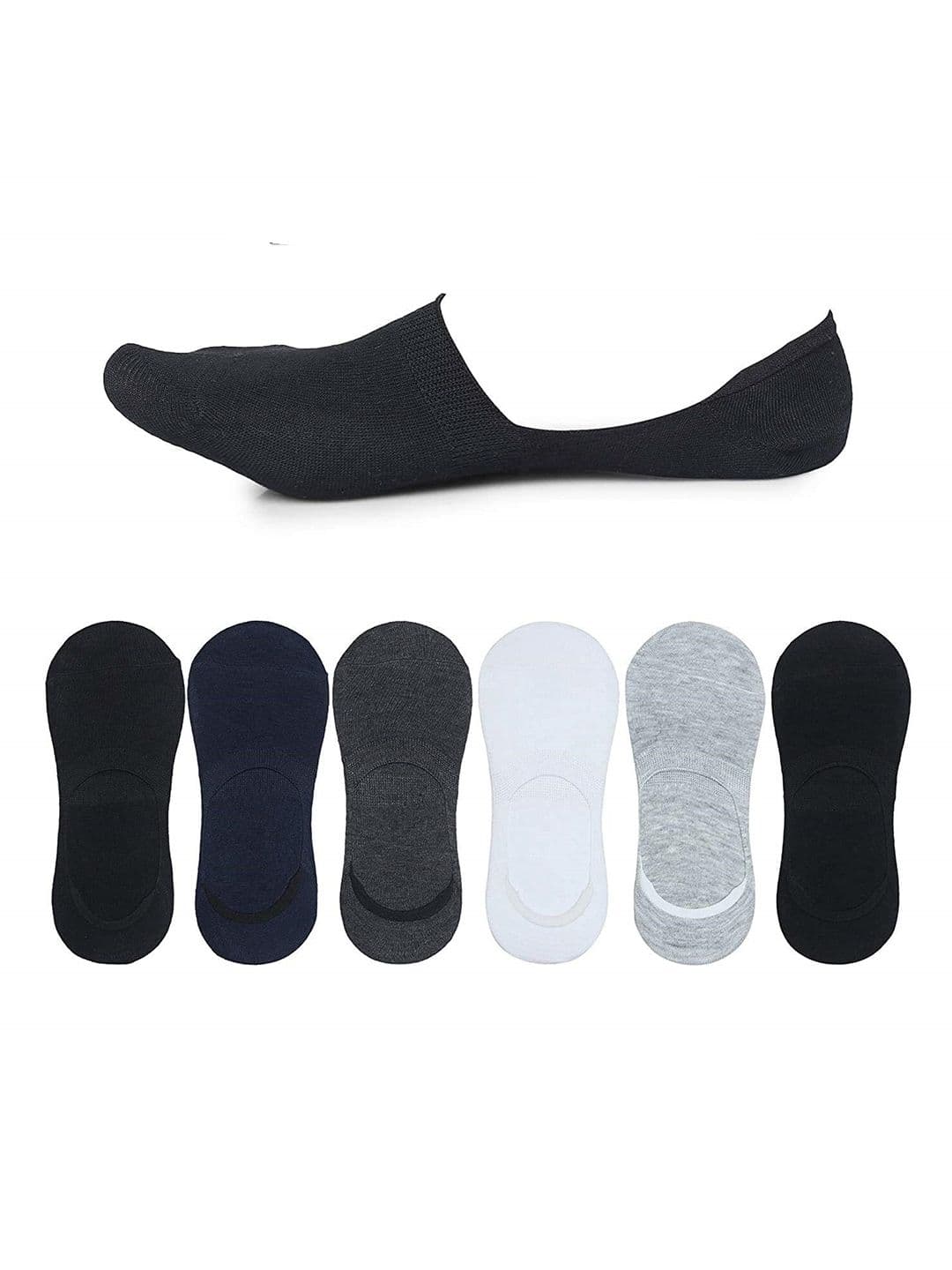 BAESD Men Pack Of 6 Breathable Low Cut Bamboo Shoe Liners - view 1