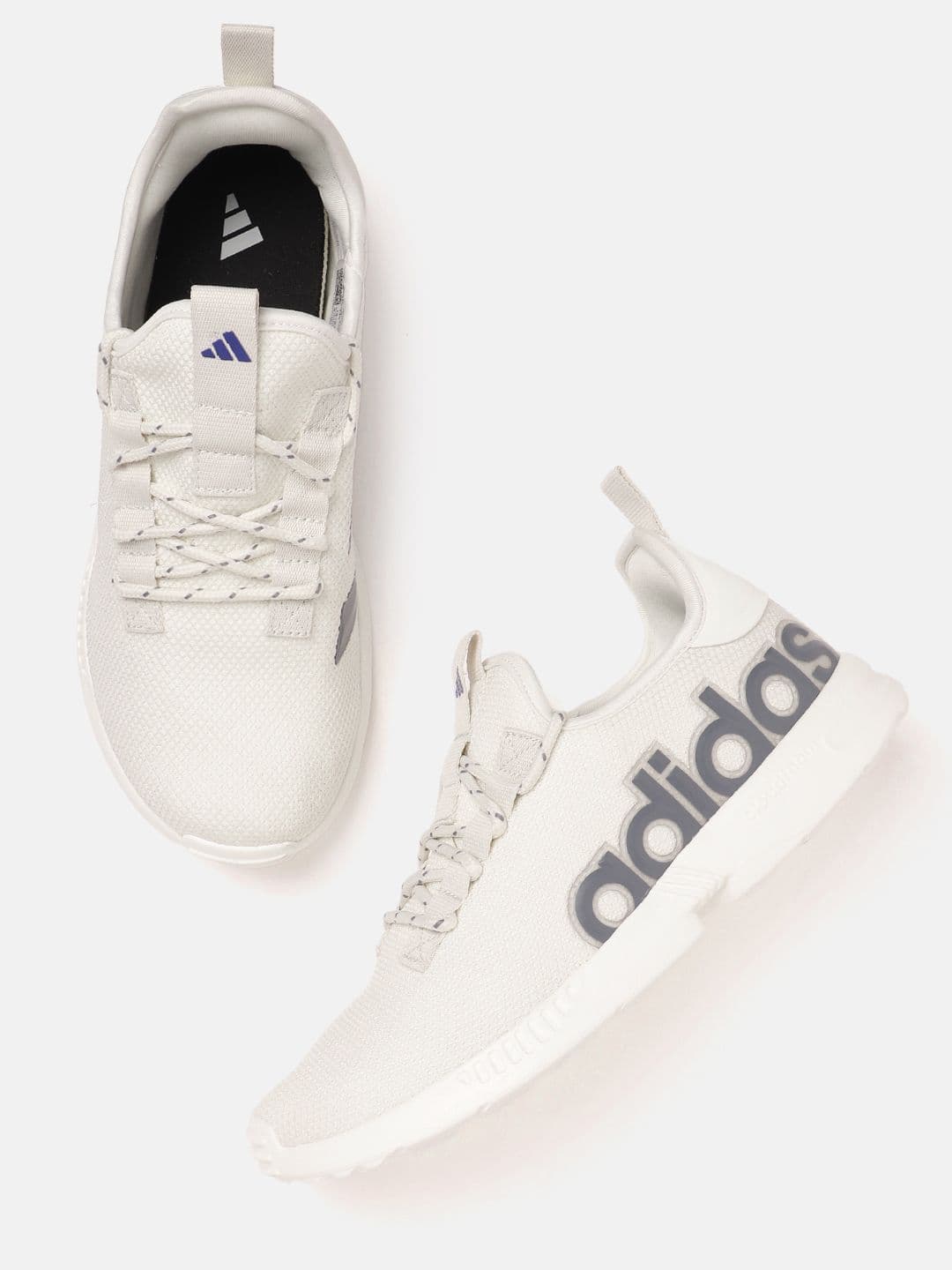 ADIDAS Men Woven Design Round-Toe Comfrt Walking Shoes with Striped Detail - view 1