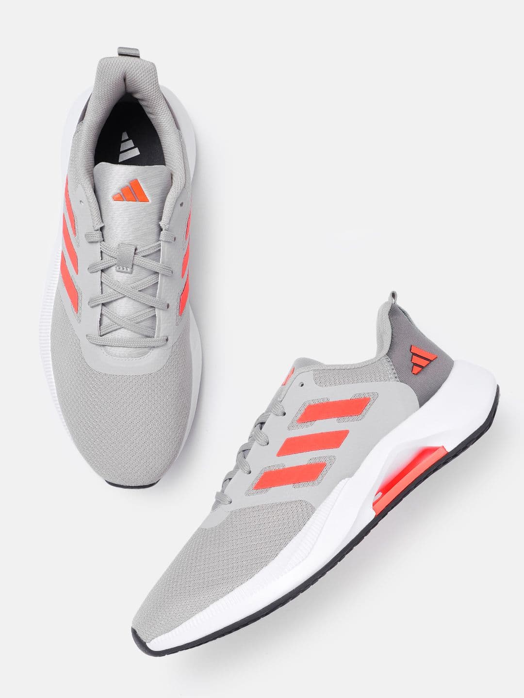 ADIDAS Men Woven Design Round-Toe Jolt Runner Running Shoes with Striped Detail - view 1
