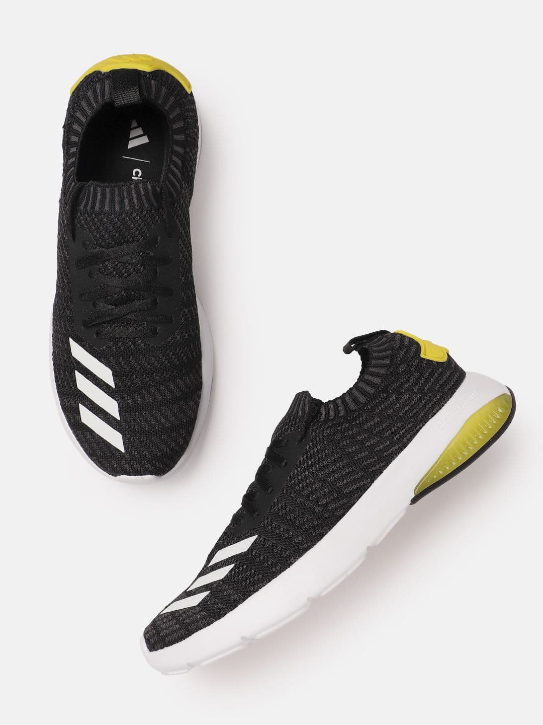 ADIDAS Men Woven Design Round-Toe Vigorcwalk Walking Shoes with Striped Detail - view 1