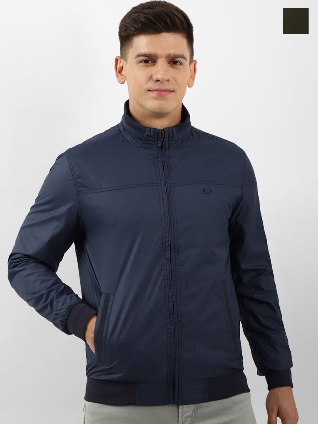 Peter England Casuals Reversible Bomber Jacket - view 1