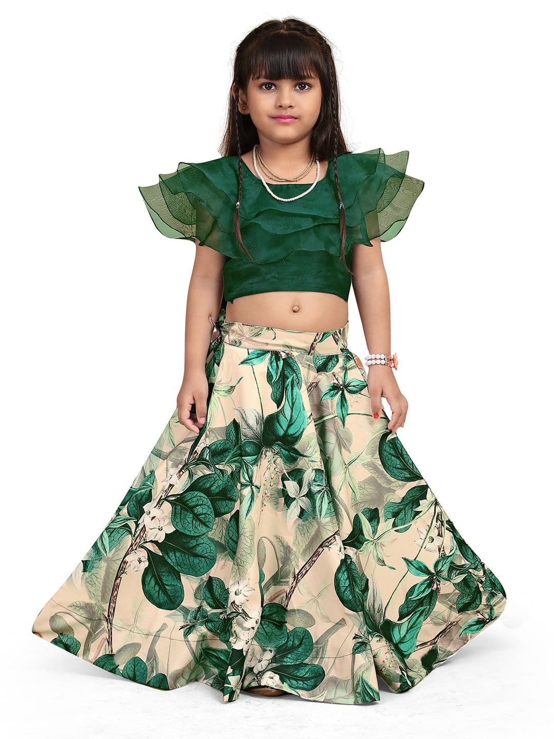 BAESD Girls Printed Ready to Wear Lehenga & Blouse - view 1