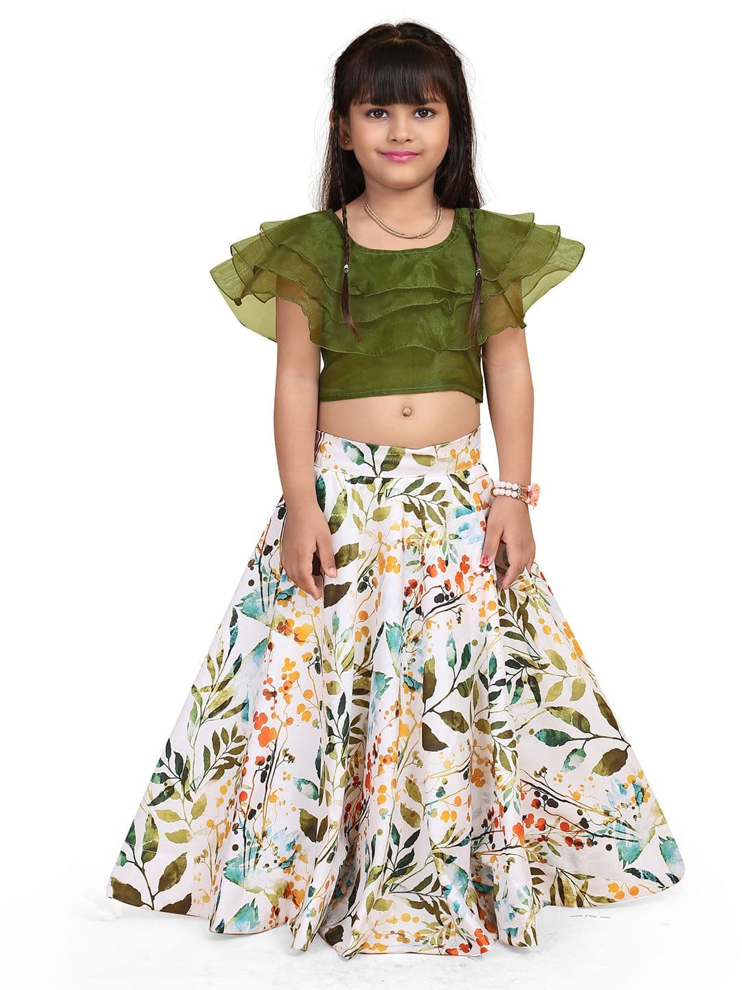 BAESD Girls Printed Ready to Wear Lehenga & Blouse - view 1