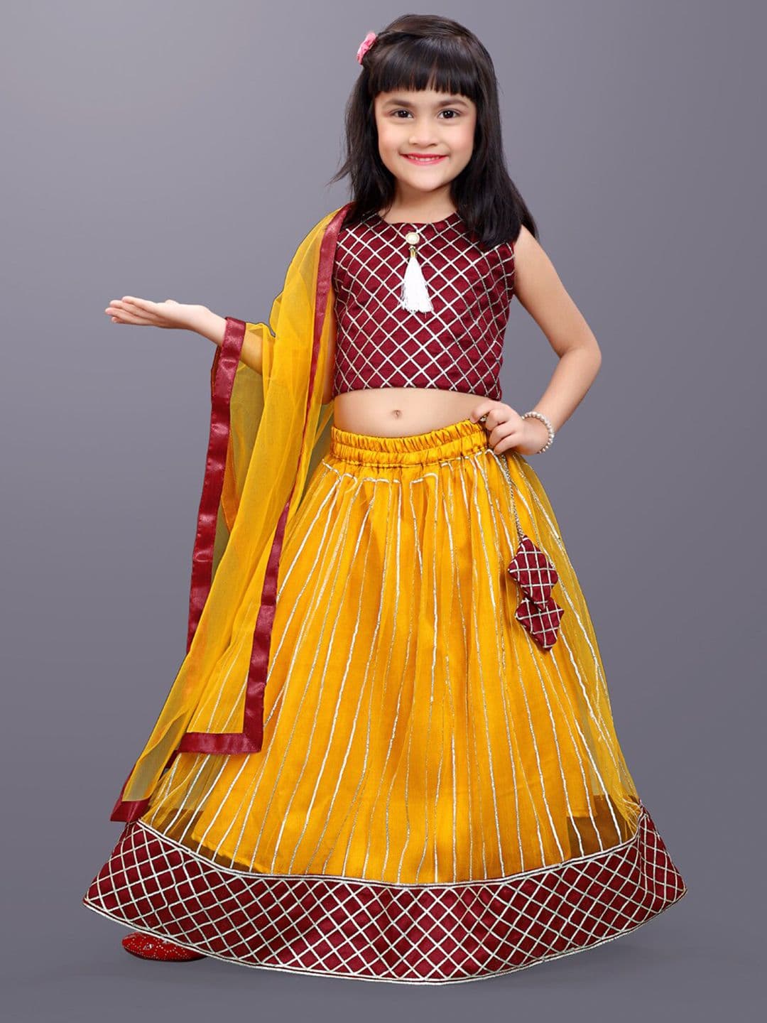 BAESD Girls Embroidered Ready to Wear Lehenga & Blouse With Dupatta - view 1
