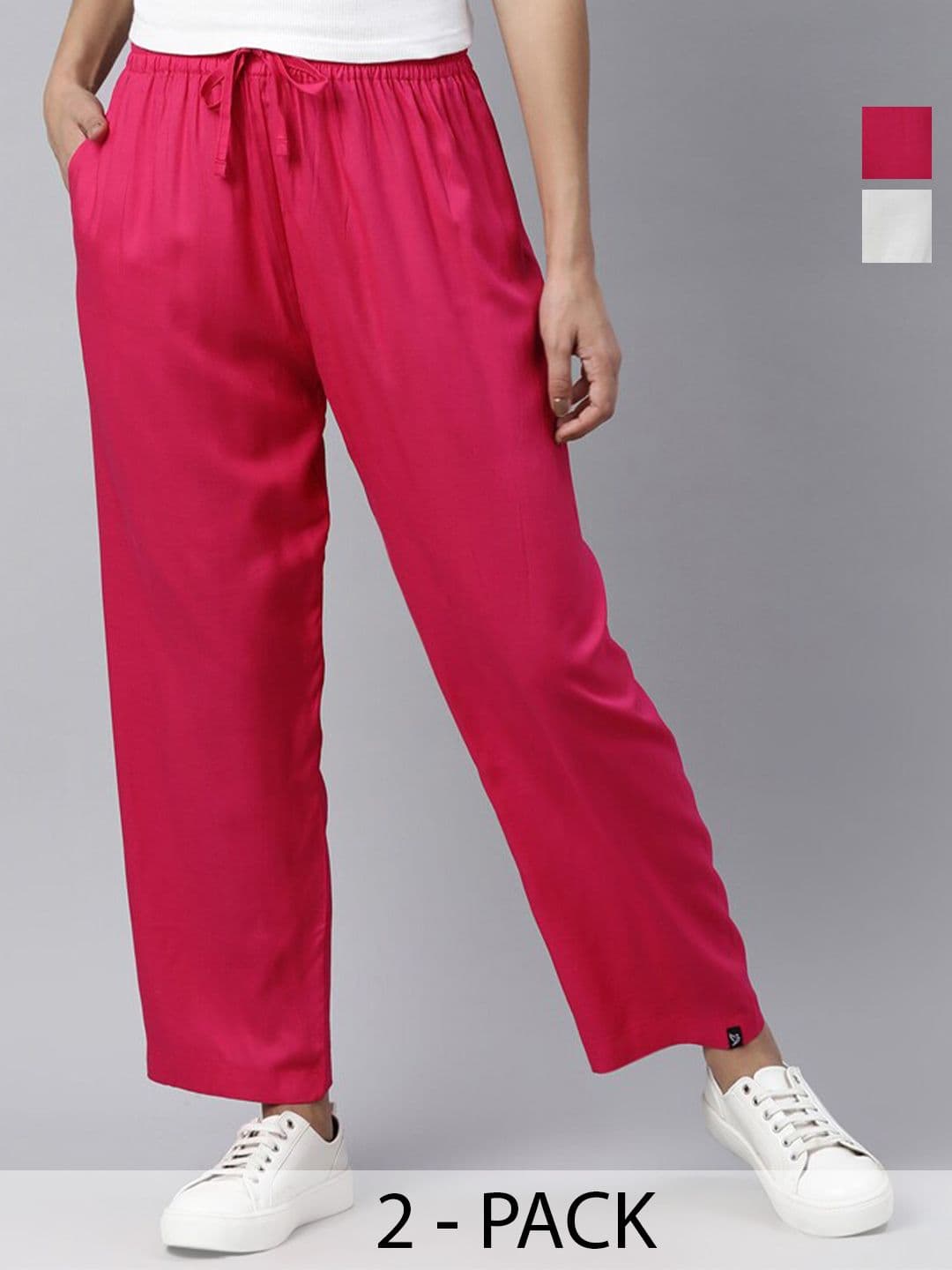 TWIN BIRDS Pack of 2 Relaxed Fit Palazzos - view 1