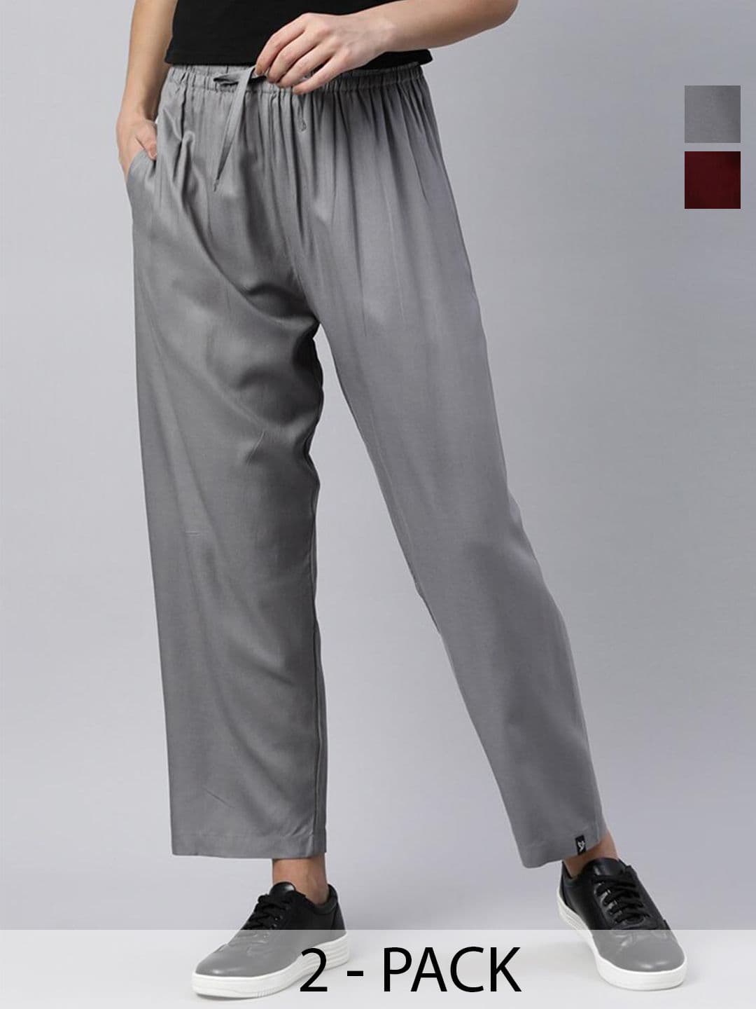 TWIN BIRDS Pack of 2 Relaxed Fit Palazzos - view 1